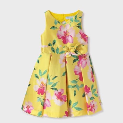 Abel & Lula Girl Floral Yellow Dress