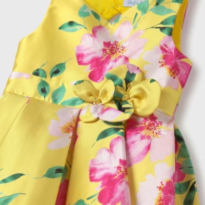 Abel & Lula Girl Floral Yellow Dress