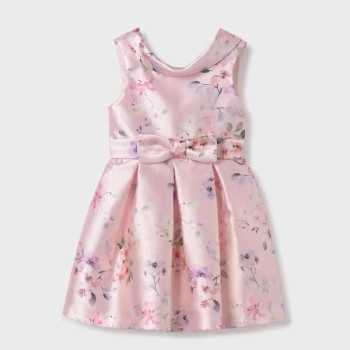 Abel &Lula Παιδικό Φόρεμα Ροζ Mικάδο Φλοράλ Σταμπωτό