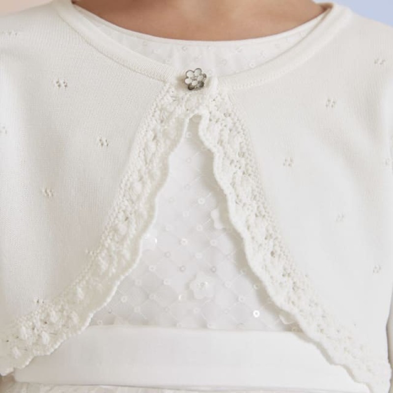 Αbel & Lula White Kid Knit Cardigan