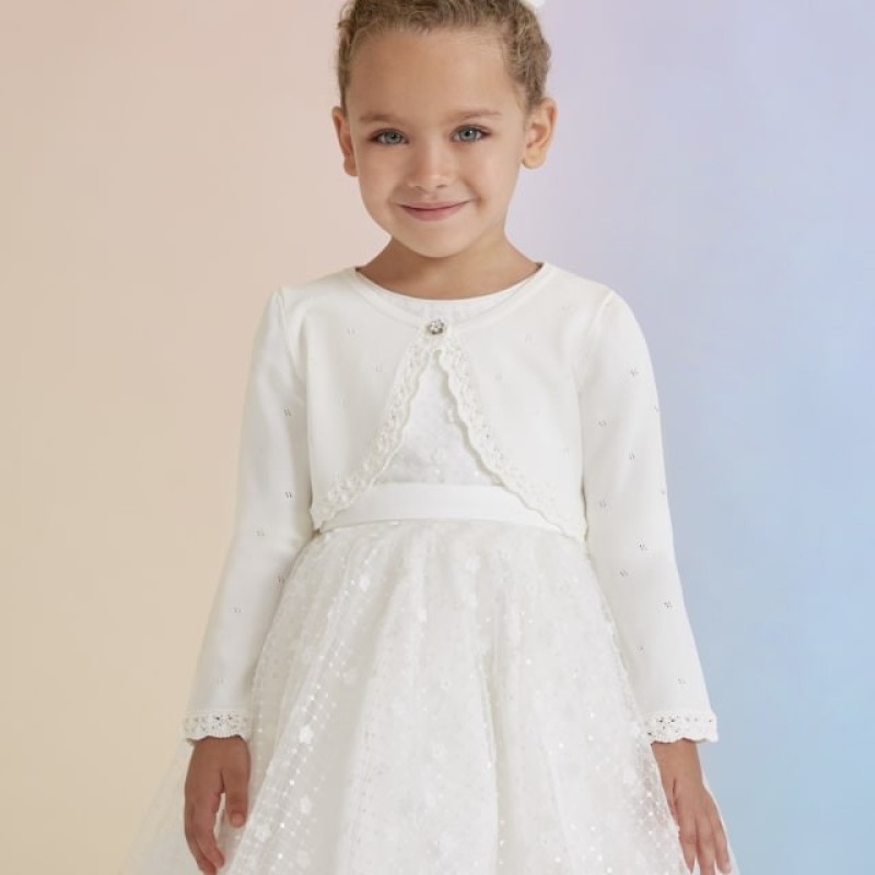 Αbel & Lula White Kid Knit Cardigan