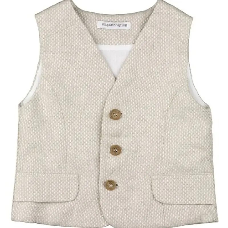 copy of Baptism Waistcoast Grey Linen Sugar N' Spice copy of Baptism Waistcoast Grey Linen Sugar N' Spice