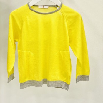 Bimbi di Oscar Κίτρινο Πουλόβερ Κασμίρι