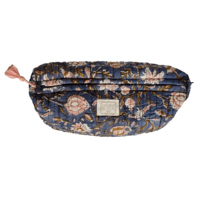 Bonheur Du Jour Children's Blue Toiletry With Pink Indian Flowers Bonheur Du Jour Children's Blue Toiletry With Pink Indian Flowers