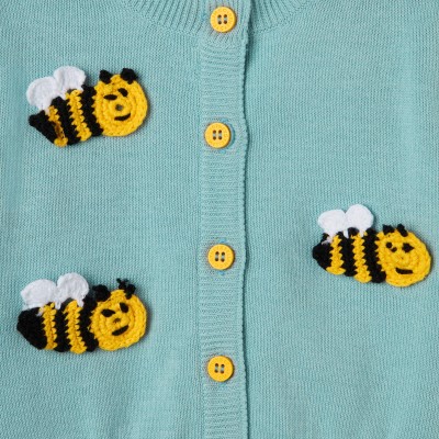 Baby Light Blue Knitted Cardigan With Bees Stella McCartney