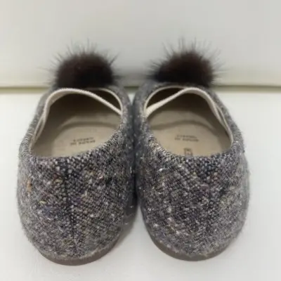 Baby Brown Ballerina With Brown Pom Pom Babywalker