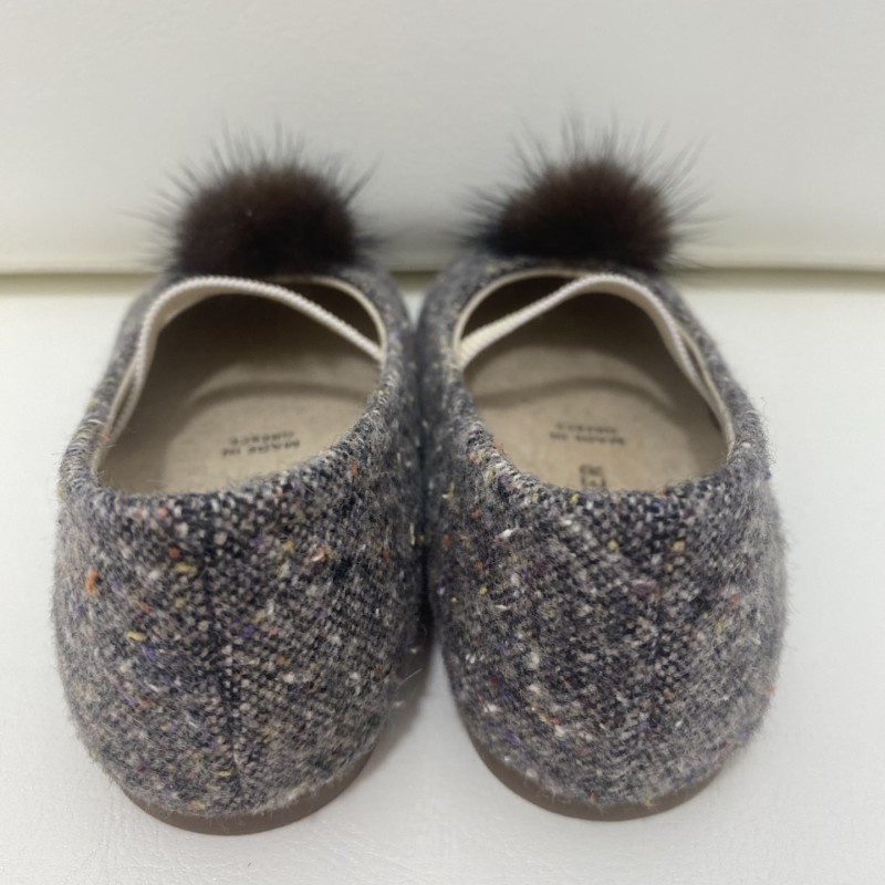 Baby Brown Ballerina With Brown Pom Pom Babywalker Baby Brown Ballerina With Brown Pom Pom Babywalker