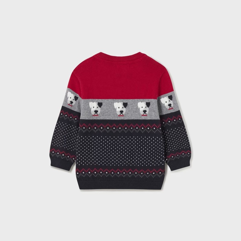 Baby Red/Grey Blouse With Dogs Mayoral Baby Red/Grey Blouse With Dogs Mayoral