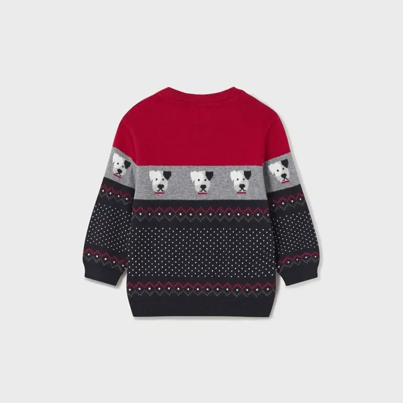 Baby Red/Grey Blouse With Dogs Mayoral Baby Red/Grey Blouse With Dogs Mayoral