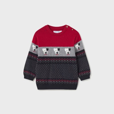 Baby Red/Grey Blouse With Dogs Mayoral Baby Red/Grey Blouse With Dogs Mayoral