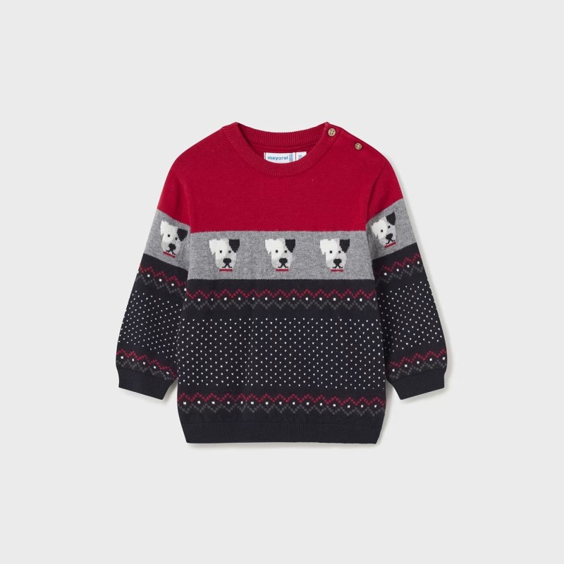 Baby Red/Grey Blouse With Dogs Mayoral Baby Red/Grey Blouse With Dogs Mayoral