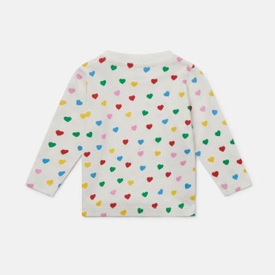 Baby White Blouse With Multicolour Hearts Stella McCartney