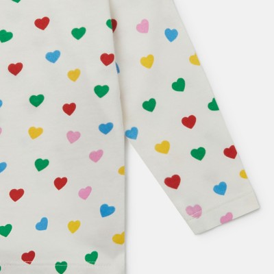 Baby White Blouse With Multicolour Hearts Stella McCartney
