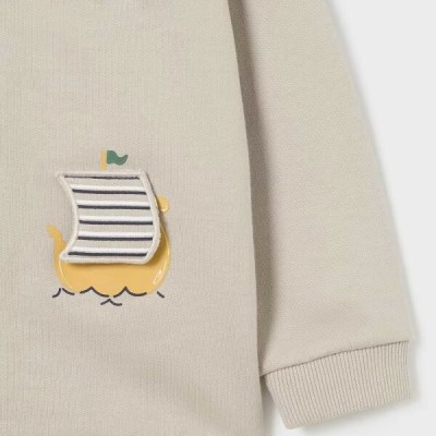 Baby Mayoral Beige Hooded Cardigan