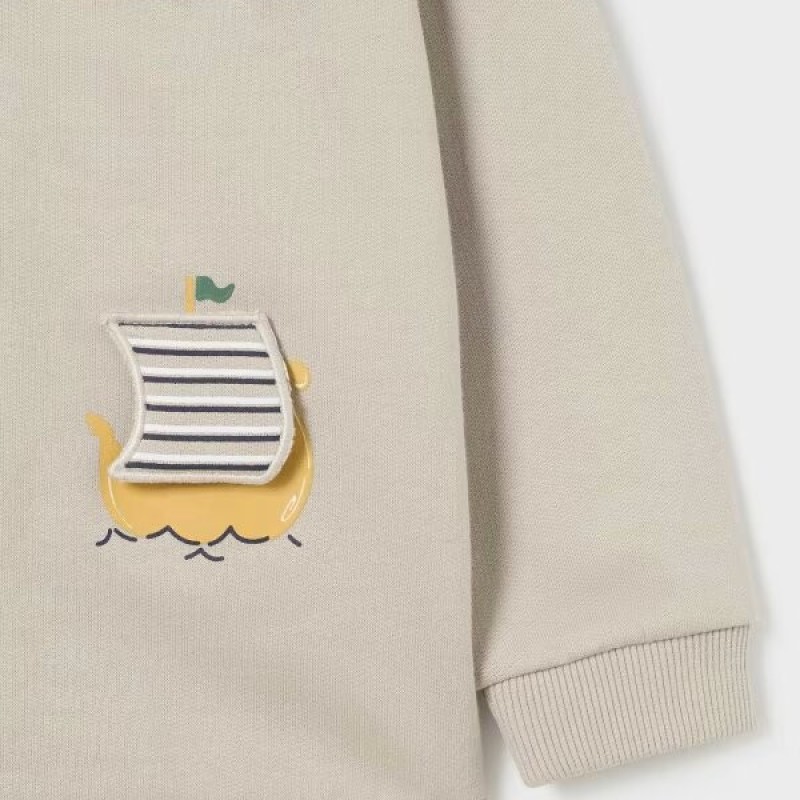 Baby Mayoral Beige Hooded Cardigan Baby Mayoral Beige Hooded Cardigan