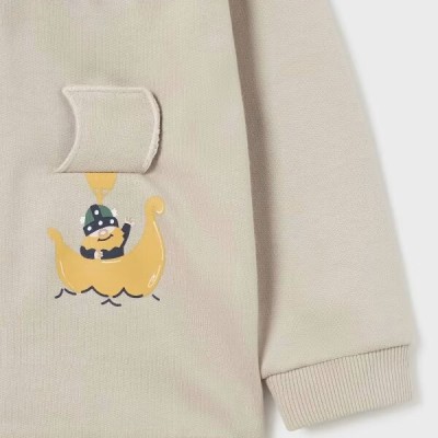 Baby Mayoral Beige Hooded Cardigan