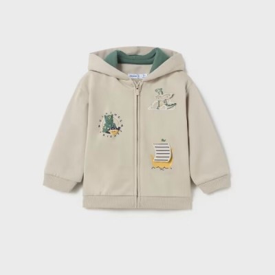Baby Mayoral Beige Hooded Cardigan