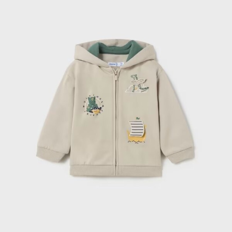 Baby Mayoral Beige Hooded Cardigan