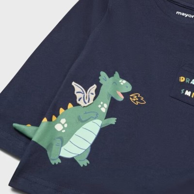 Dragon Baby Navy Blue Blouse Mayoral