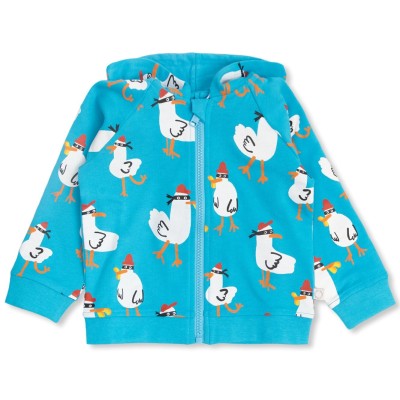 Baby Blue Cardigan With Storks Stella McCartney