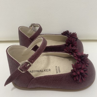 Baby Burgundy Ballerina Floral Babywalker