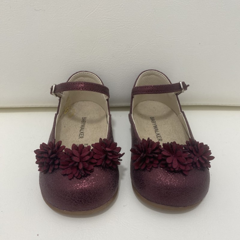 Baby Burgundy Ballerina Floral Babywalker
