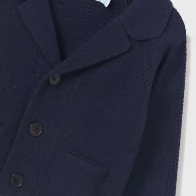 Baby Knit Cardigan Navy Blue Abel and Lula