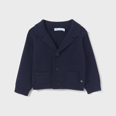 Baby Knit Cardigan Navy Blue Abel and Lula