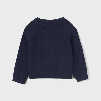 Baby Knit Cardigan Navy Blue Abel and Lula