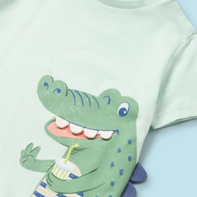 Baby Light Green T-Shirt Crocodile Mayoral Baby Light Green T-Shirt Crocodile Mayoral