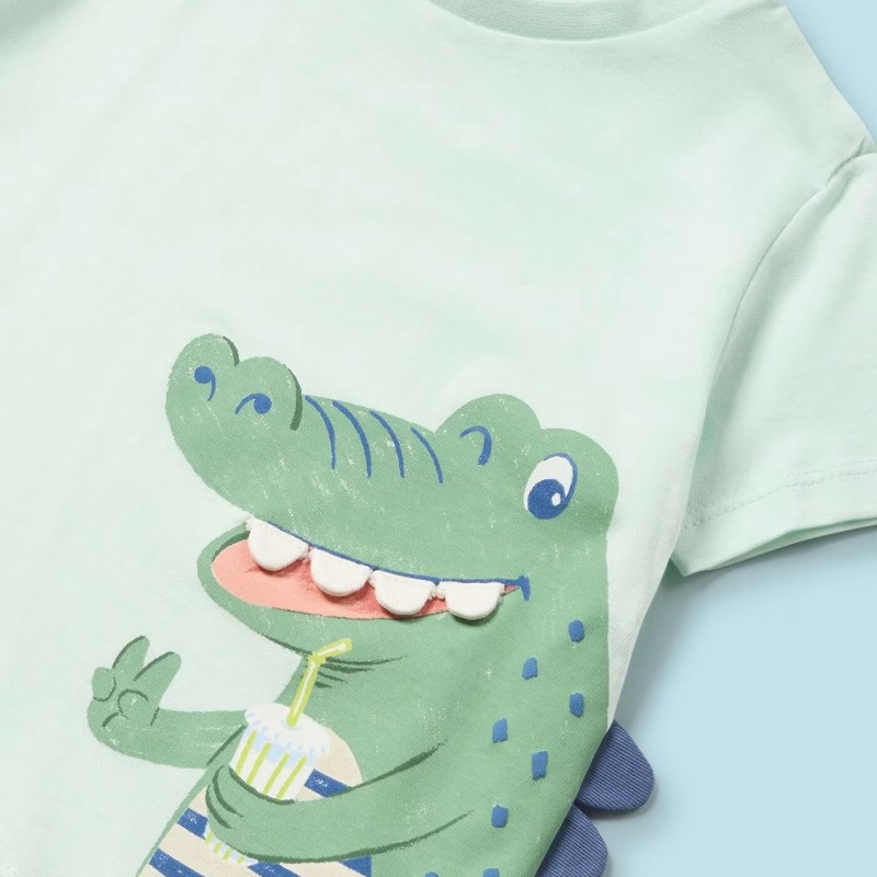Baby Light Green T-Shirt Crocodile Mayoral Baby Light Green T-Shirt Crocodile Mayoral