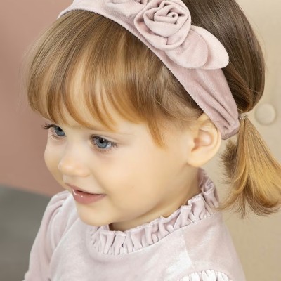 Baby Pink Velvet Hairband Abel and Lula