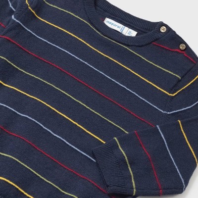 Baby Dark Blue Striped Blouse Mayoral