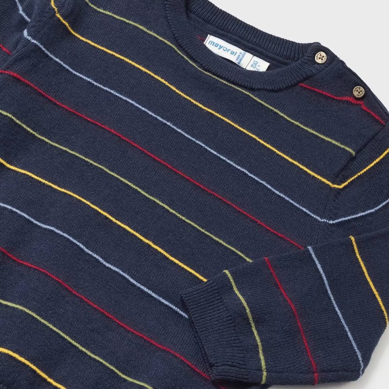 Baby Dark Blue Striped Blouse Mayoral Baby Dark Blue Striped Blouse Mayoral