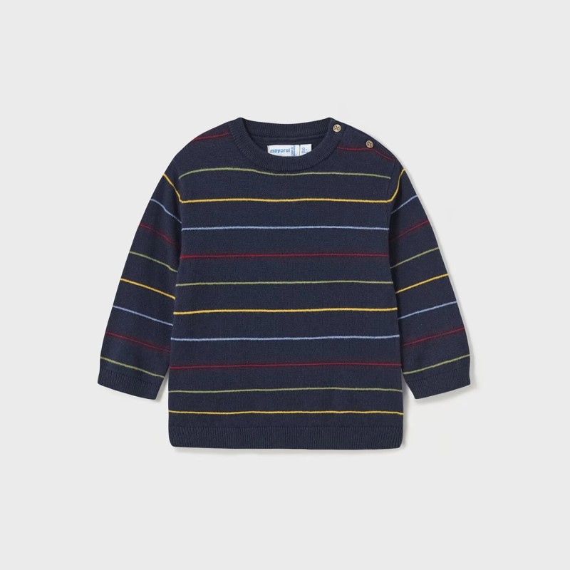 Baby Dark Blue Striped Blouse Mayoral Baby Dark Blue Striped Blouse Mayoral