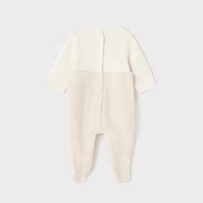 Baby Ecru Romper Salopette Teddy Bear Mayoral