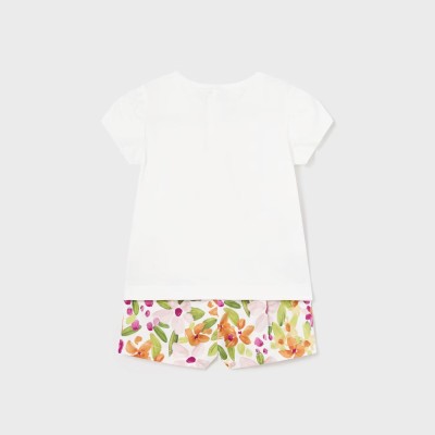Baby Printed Pink Set With Flowers Mayoral