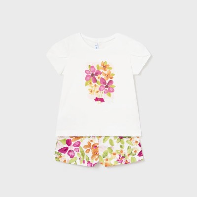 Baby Printed Pink Set With Flowers Mayoral