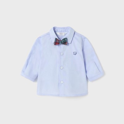Baby Blue Bow Tie Shirt Mayoral