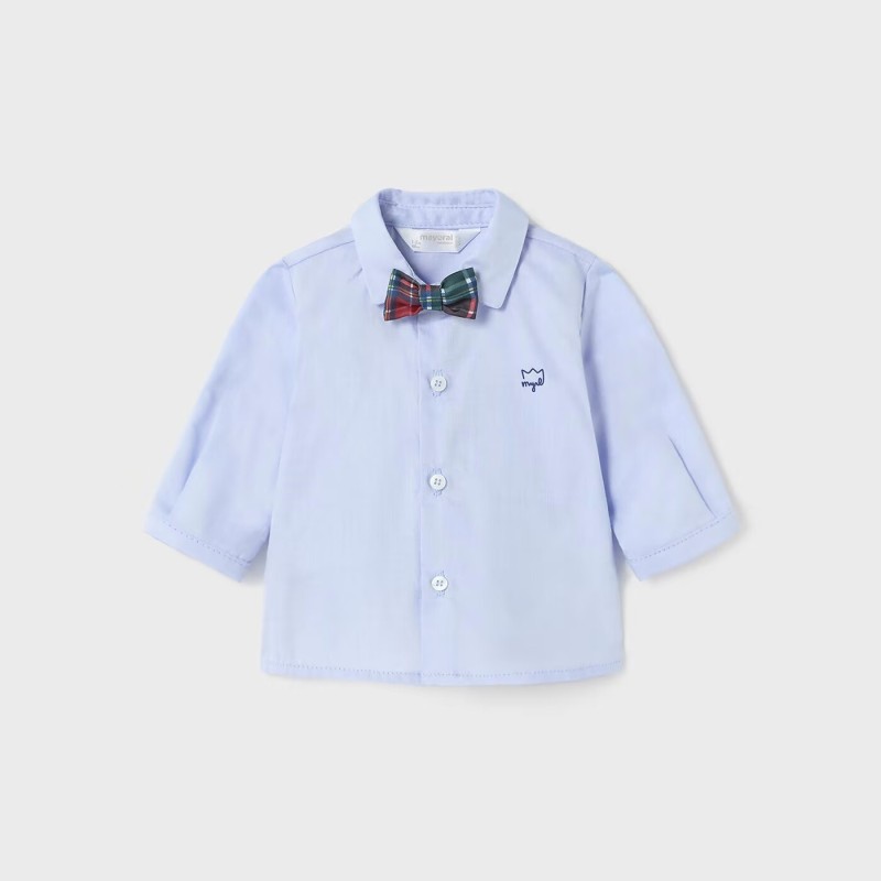 Baby Blue Bow Tie Shirt Mayoral