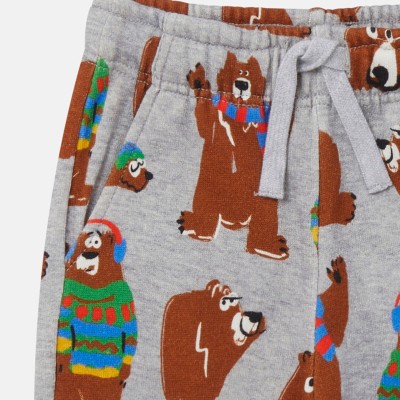 Baby Grey Joggers With Different Bear Prints Stella McCartney