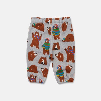 Baby Grey Joggers With Different Bear Prints Stella McCartney