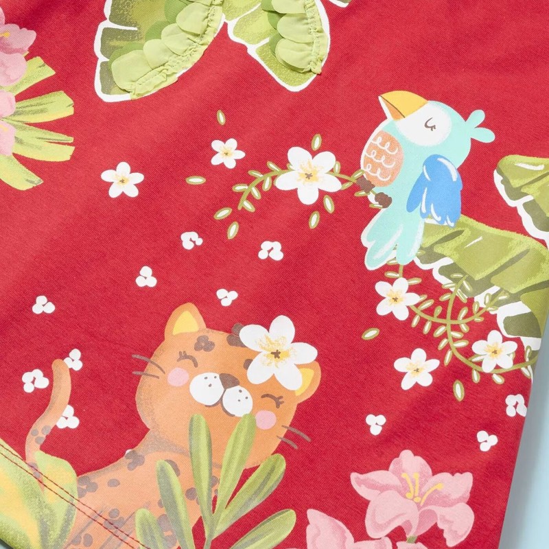 Baby Red Tiger Print Dress Mayoral