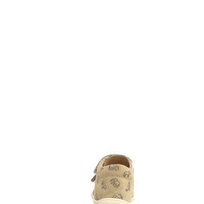 Baby Olive Castor Shoe With Animals Naturino
