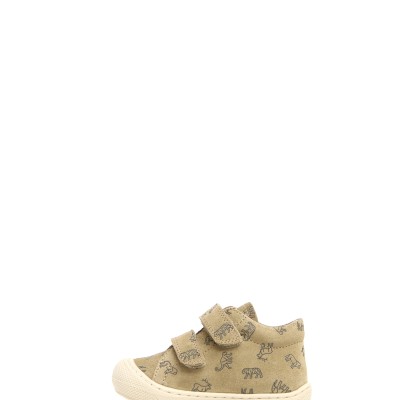 Baby Olive Castor Shoe With Animals Naturino