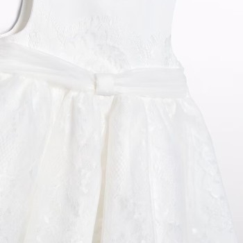 Βρεφικό Λευκό Φόρεμα Με Δαντέλα Βρεφικό Λευκό Φόρεμα Με Δαντέλα