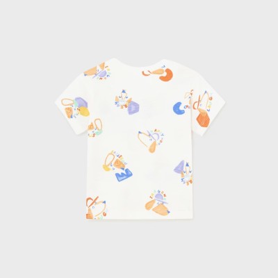 Baby White T-Shirt With Dogs Mayoral