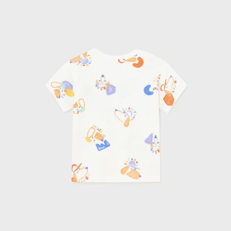 Baby White T-Shirt With Dogs Mayoral Baby White T-Shirt With Dogs Mayoral