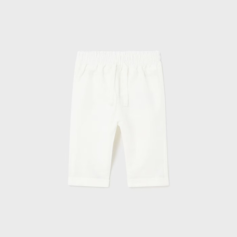 Baby White Linen Long Pants Mayoral Baby White Linen Long Pants Mayoral