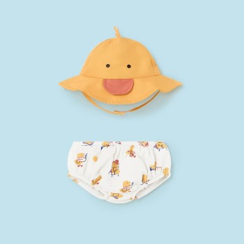 Βρεφικό Λευκό Μαγιό Με Παπάκια Mayoral